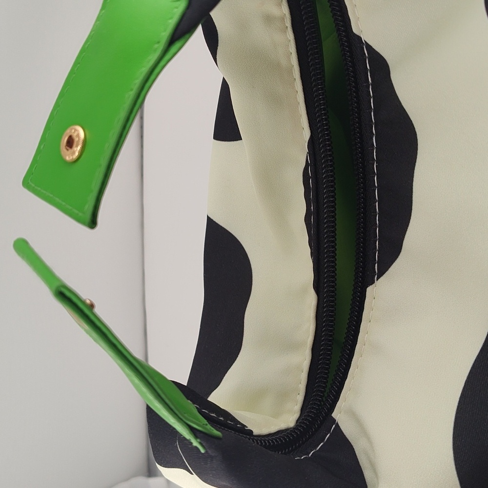 Kate Spade NWOT Black and White Polka Dot Cosmetic Bag Plus Bookmark - Picture 5 of 7